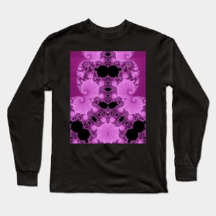 Fabulous Fractals  |  Rorschachs Elephants - Fuchsia Long Sleeve T-Shirt